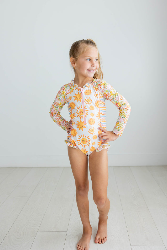 Rash Guard Swimsuit - Long Sleeve | Sunny Days Ahead