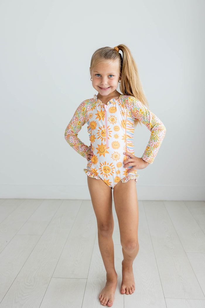 Rash Guard Swimsuit - Long Sleeve | Sunny Days Ahead