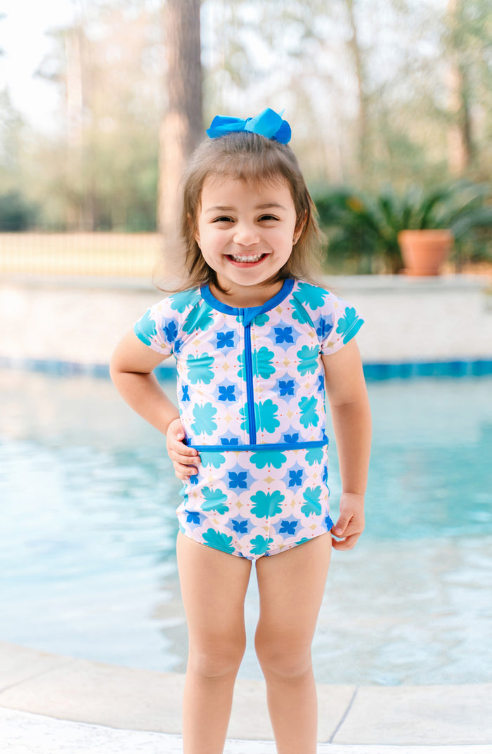 Rash Guard Swimsuit - Short Sleeve | Mod Petal