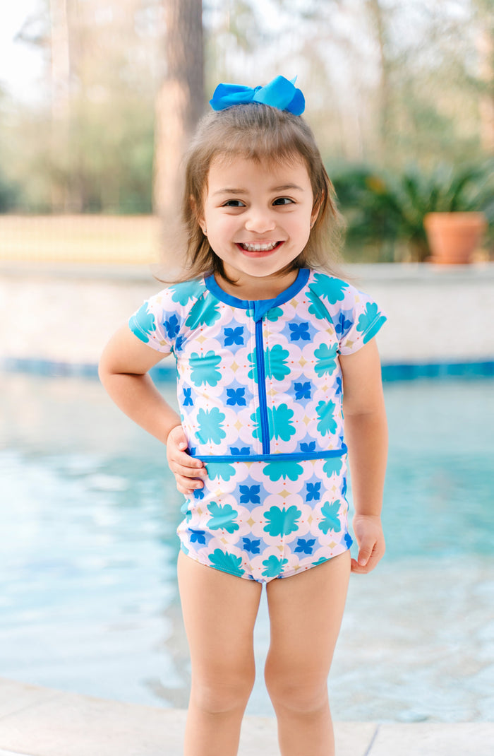 Rash Guard Swimsuit - Short Sleeve | Mod Petal