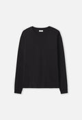 Recycled Cotton LS University Tee / Black