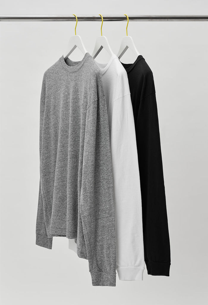 Recycled Cotton LS University Tee / Black