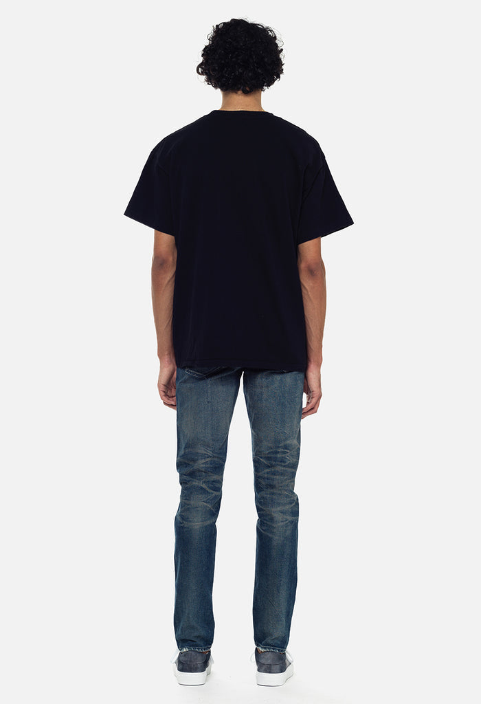 Recycled Cotton University Tee / Black