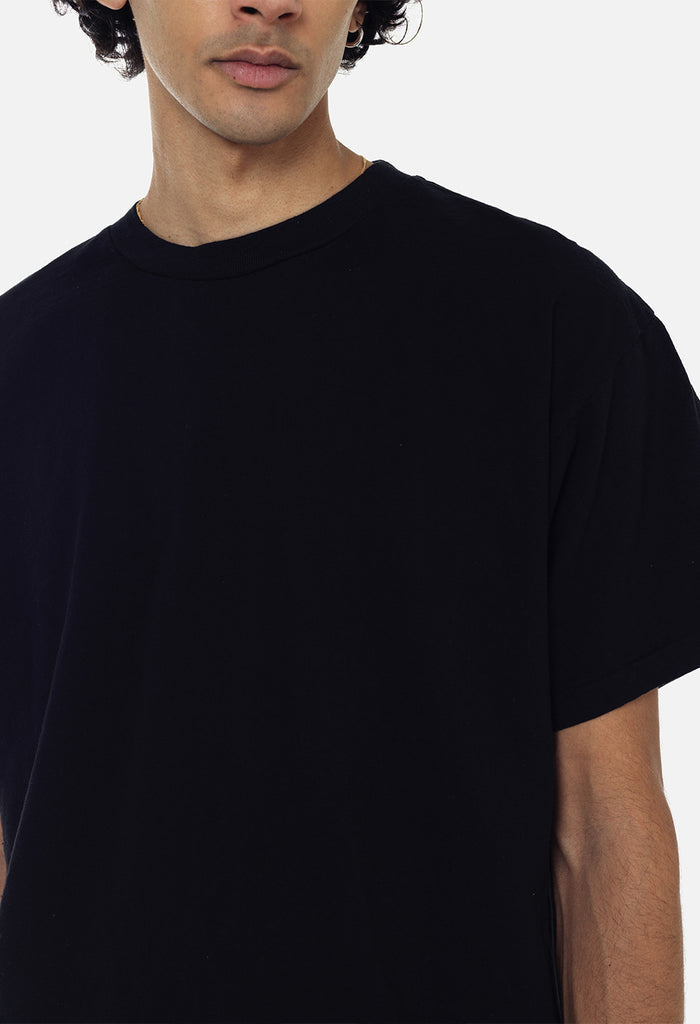 Recycled Cotton University Tee / Black