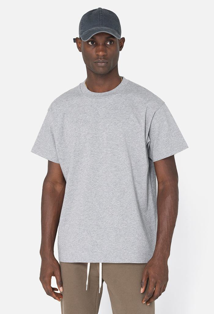 Recycled Cotton University Tee / Heather Grey