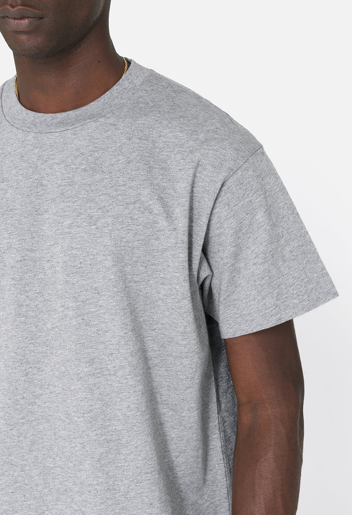 Recycled Cotton University Tee / Heather Grey