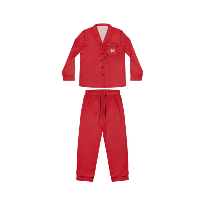 Red Satin Women's Pajama Set — Luxurious Button-Up Sleepwear - 314 Originals