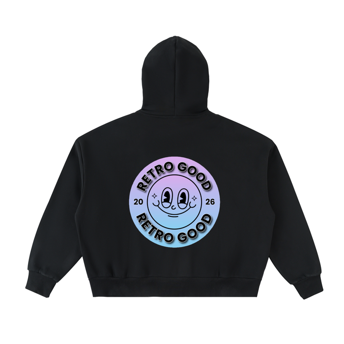 Retro Good Fleeced Full-Zip Boxy Hoodie