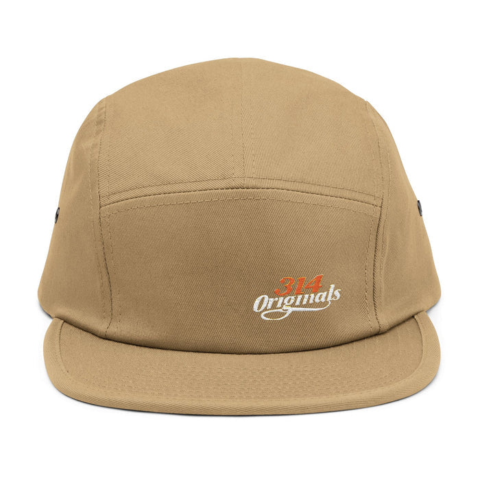 Retro Script Logo Embroidered 5-Panel Cap — - 314 Originals