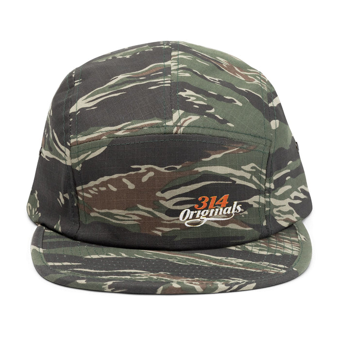 Retro Script Logo Embroidered 5-Panel Cap — - 314 Originals