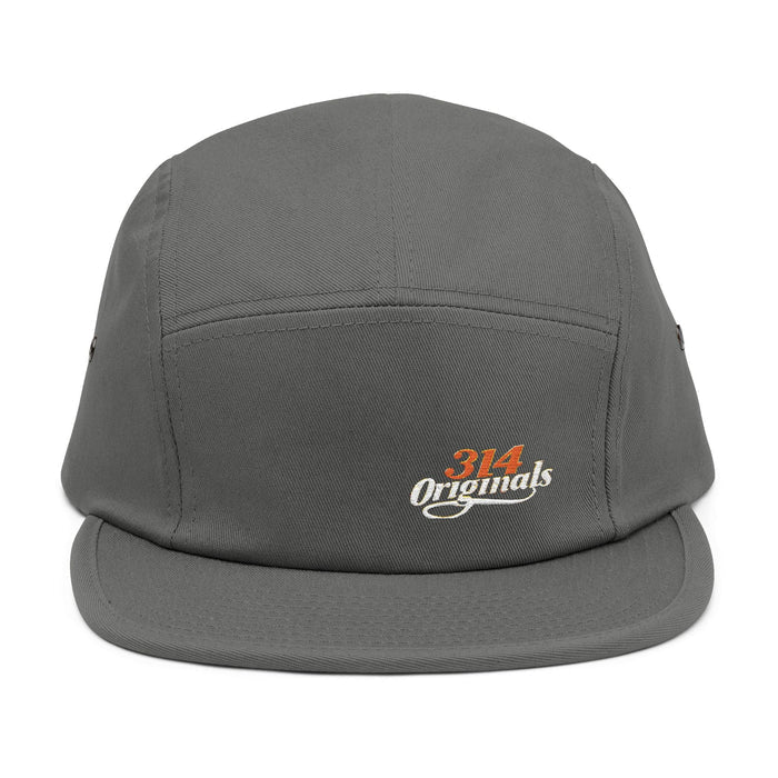 Retro Script Logo Embroidered 5-Panel Cap — - 314 Originals