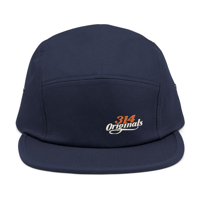 Retro Script Logo Embroidered 5-Panel Cap — - 314 Originals