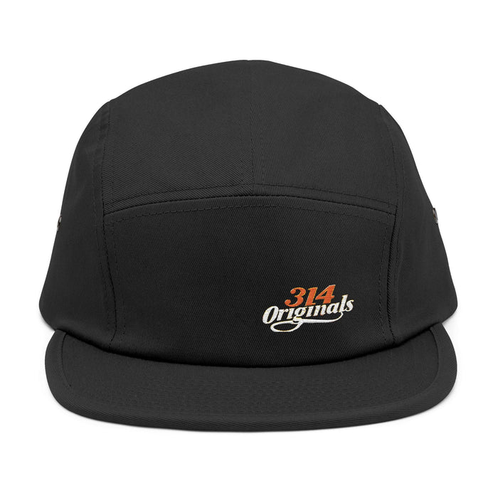 Retro Script Logo Embroidered 5-Panel Cap — - 314 Originals