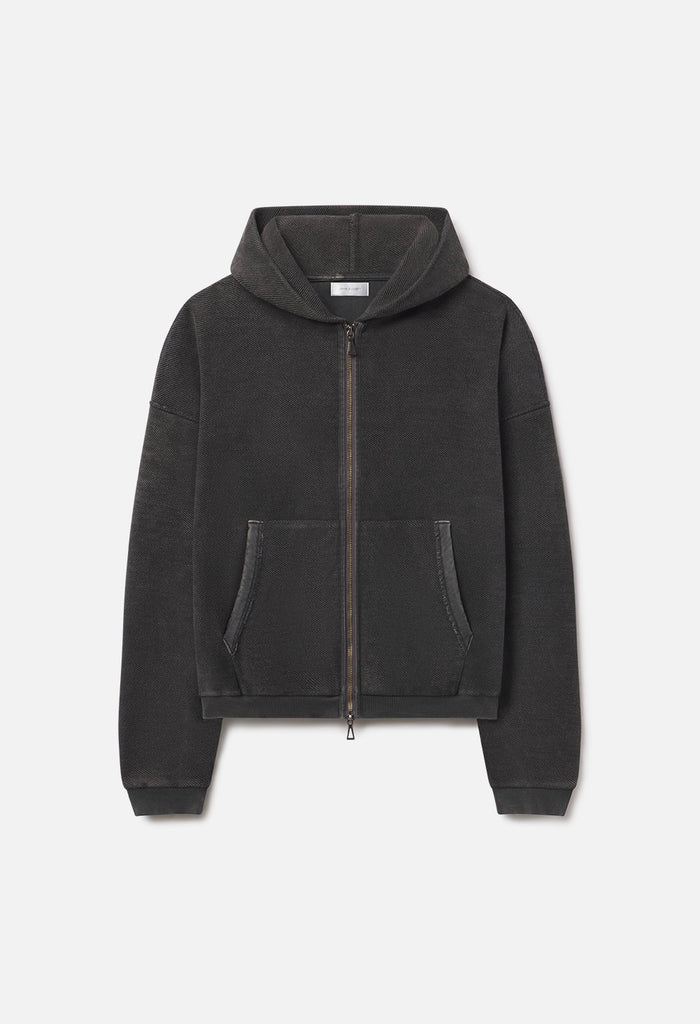 Reverse Terry Frances Full-Zip / Washed Black