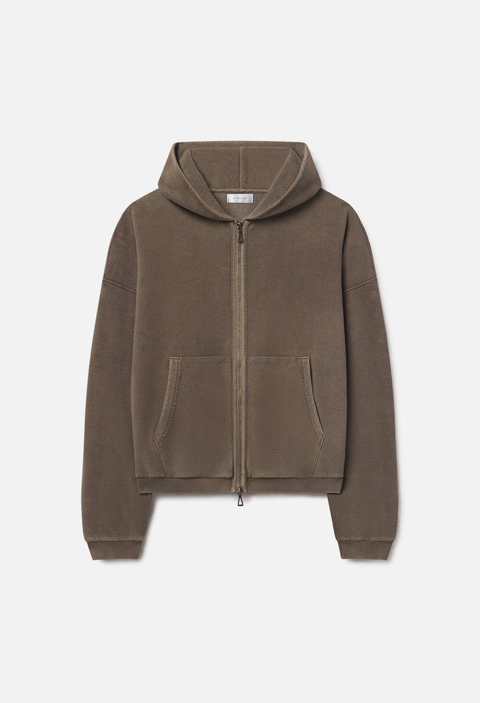 Reverse Terry Frances Full-Zip / Washed Oak