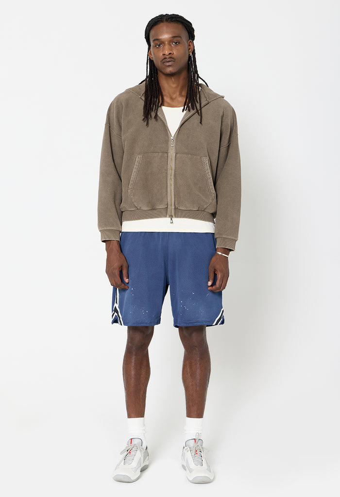 Reverse Terry Frances Full-Zip / Washed Oak