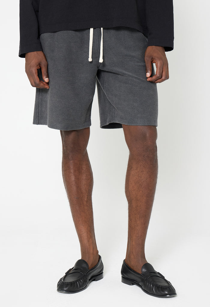 Reverse Terry Shorts / Washed Black