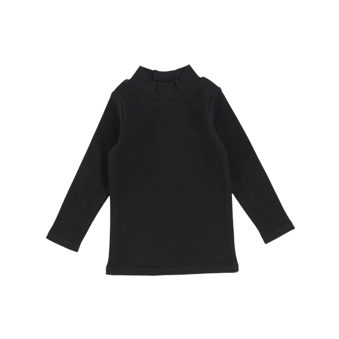 Ribbed Mockneck - Black