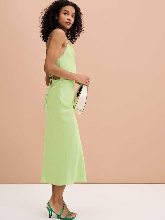 Riviera Midi Dress in Apple Green