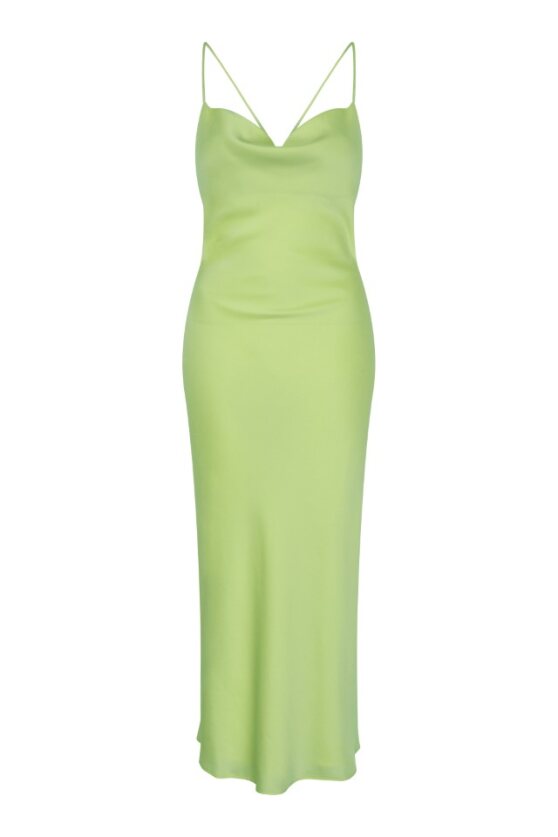 Riviera Midi Dress in Apple Green