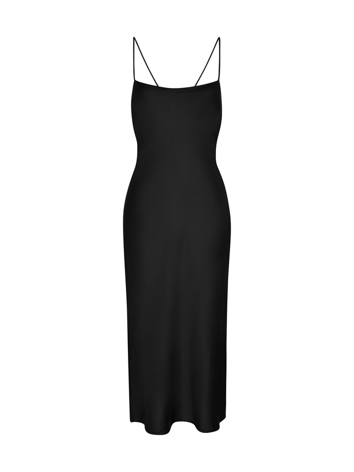 Riviera Midi Dress in Black