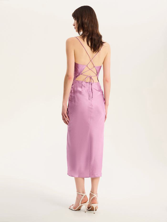 Riviera Midi Dress in Lavender