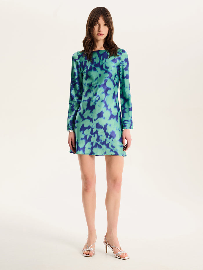 Roberta Dress in Green Floral