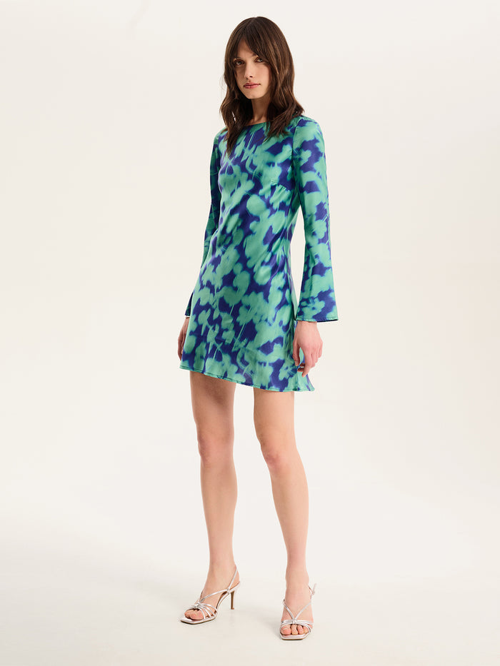 Roberta Dress in Green Floral