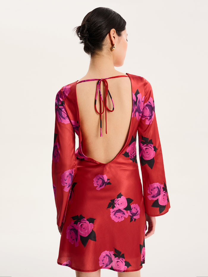 Roberta Dress in Red Floral