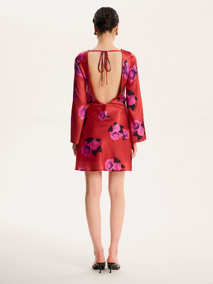 Roberta Dress in Red Floral