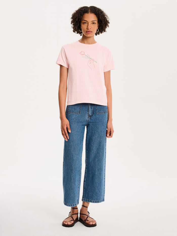 Rose Baby Tee in Pink