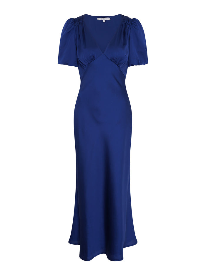 Rosie Puff Sleeve Dress in Navy