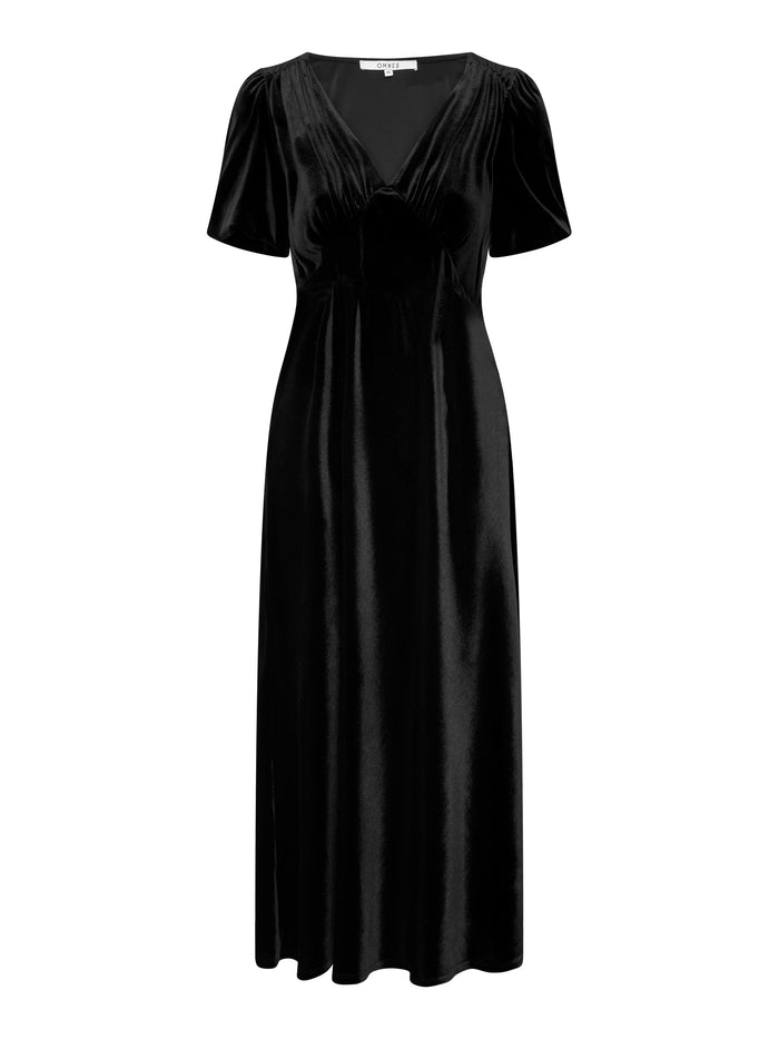 Rosie Velvet Dress in Black