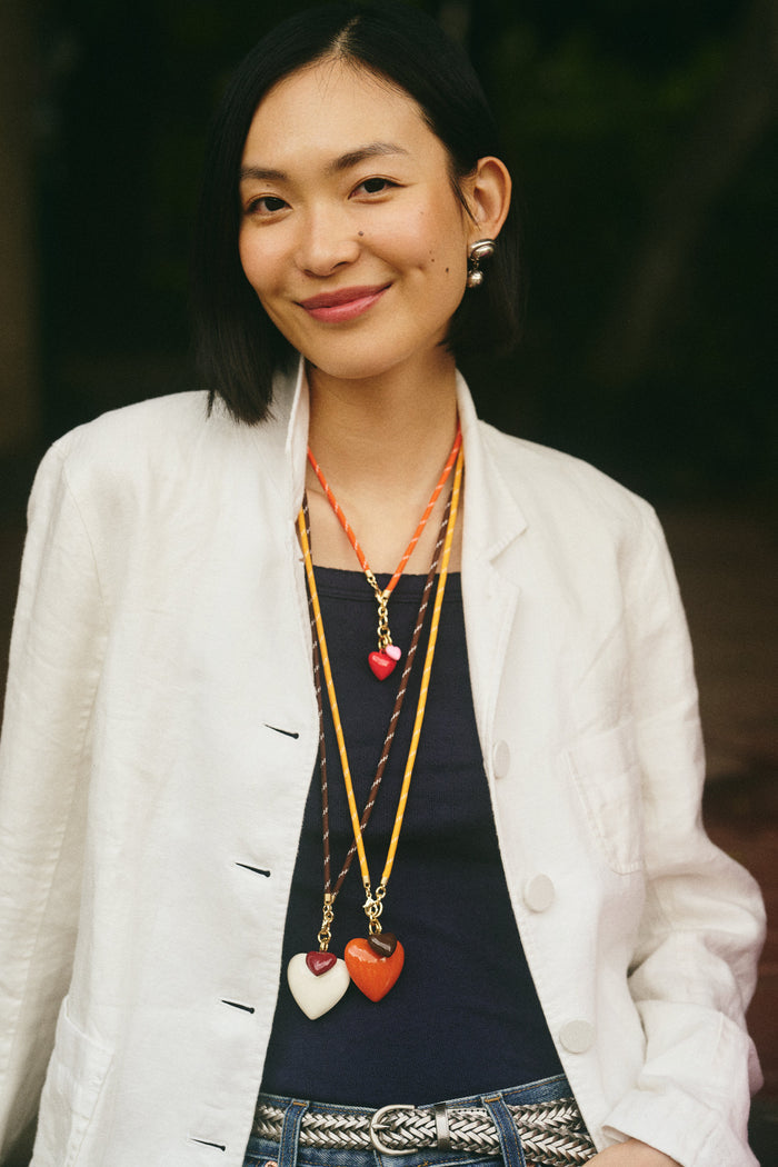 Roxanne Assoulin Long Happy Cord Charm Necklace