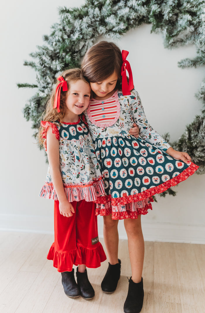 Ruby Reindeer Velvet Big Ruffles