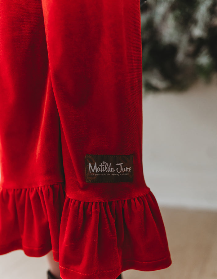 Ruby Reindeer Velvet Big Ruffles