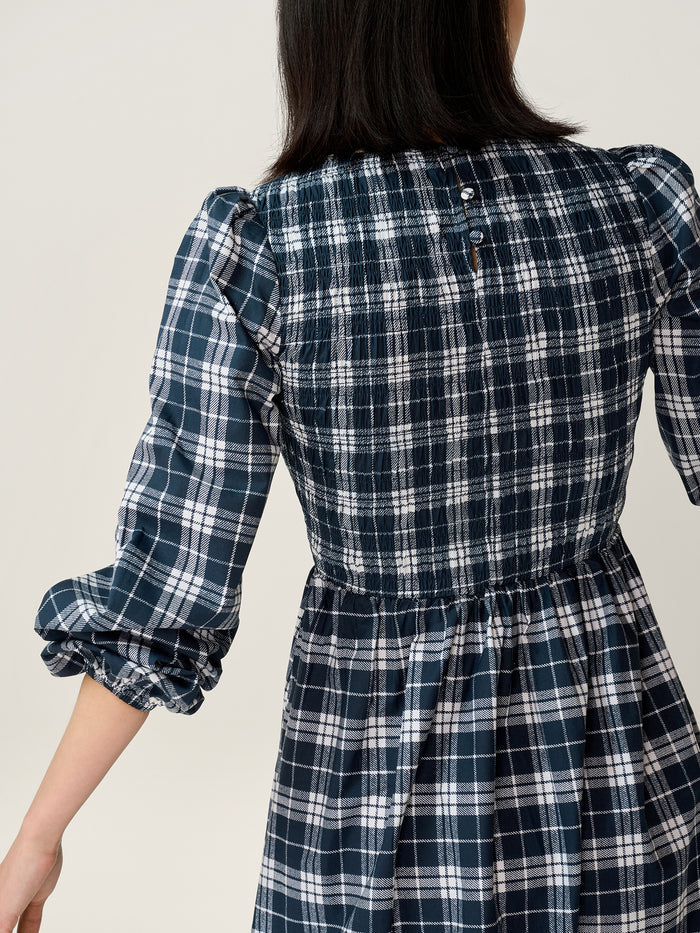 Saint Dress in Navy Check