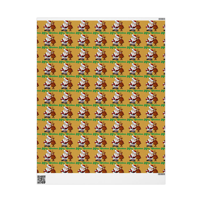 Santa & Reindeer Christmas Wrapping Paper - 314 Originals