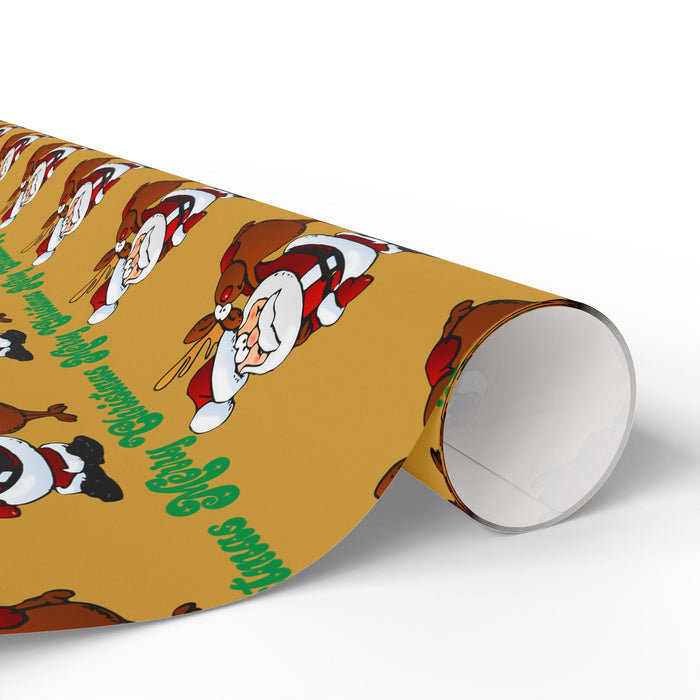 Santa & Reindeer Christmas Wrapping Paper - 314 Originals