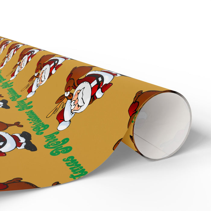 Santa & Reindeer Christmas Wrapping Paper - 314 Originals