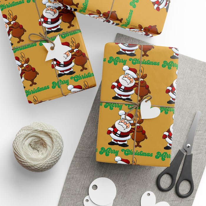 Santa & Reindeer Christmas Wrapping Paper - 314 Originals