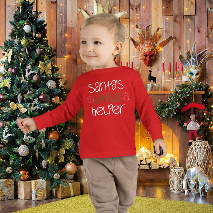 Santa's Little Helper Toddler Long Sleeve Tee - 314 Originals