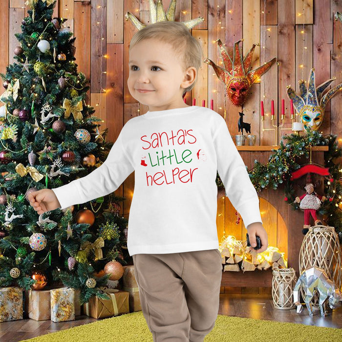 Santa's Little Helper Toddler Long Sleeve Tee - 314 Originals