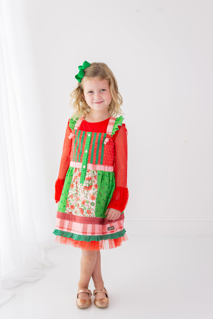 Scarlet Sleigh Ride Lace Tee