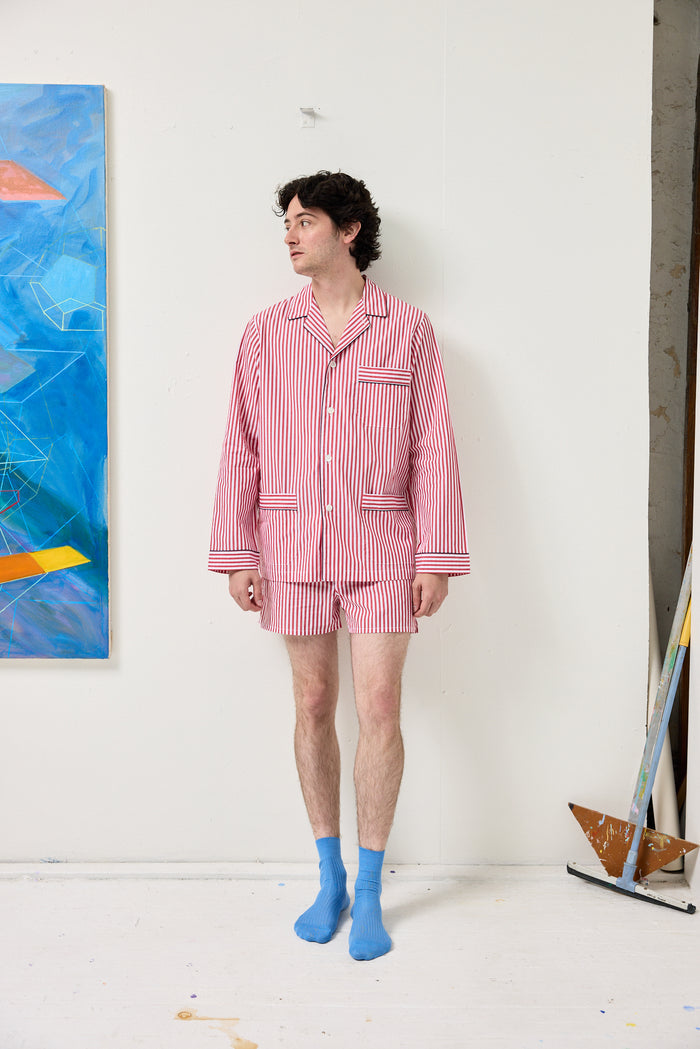 Schostal Boxer Shorts In Red Stripe