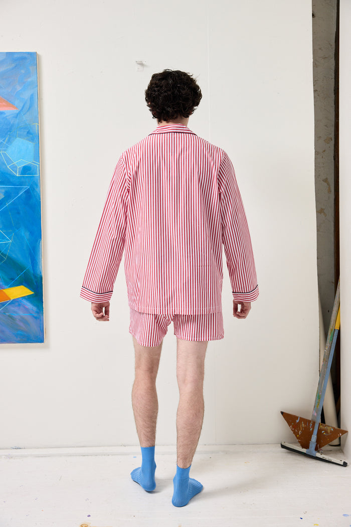 Schostal Boxer Shorts In Red Stripe