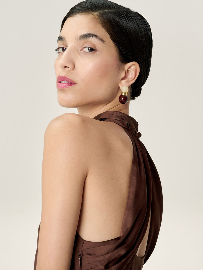 Seychelles Dress in Chocolate