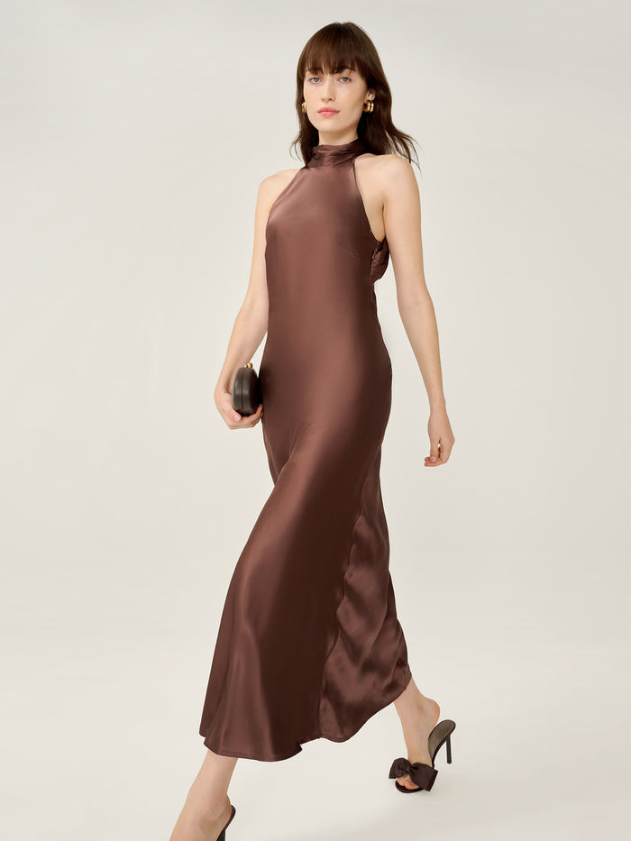 Seychelles Dress in Chocolate