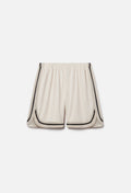 Shaolin Oversized Court Shorts / Salt x Tan