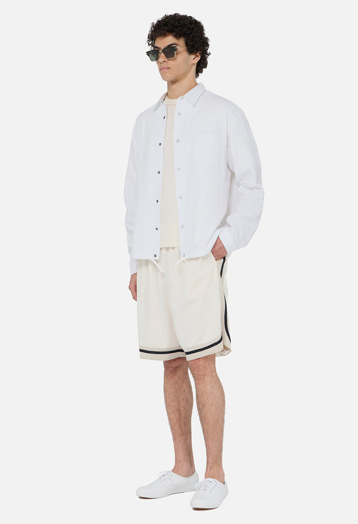 Shaolin Oversized Court Shorts / Salt x Tan